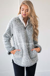 Sherpa Fleece Front Zip Sweater Tops vendor-unknown 