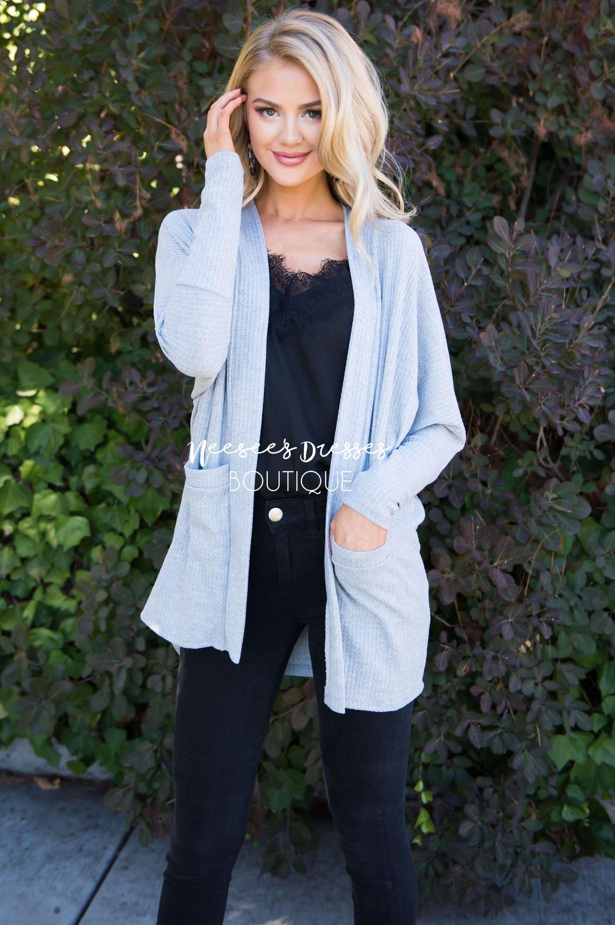Shine Bright Thermal Cardigan Tops vendor-unknown 