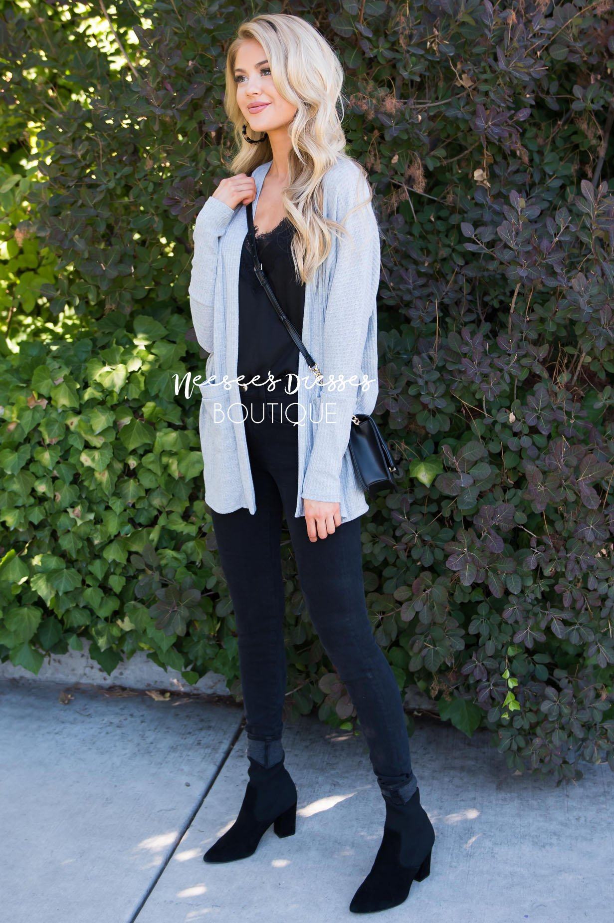 Shine Bright Thermal Cardigan Tops vendor-unknown 