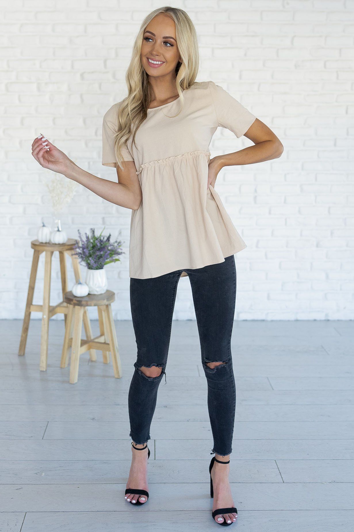 Perfect Days Modest Blouse Tops vendor-unknown 