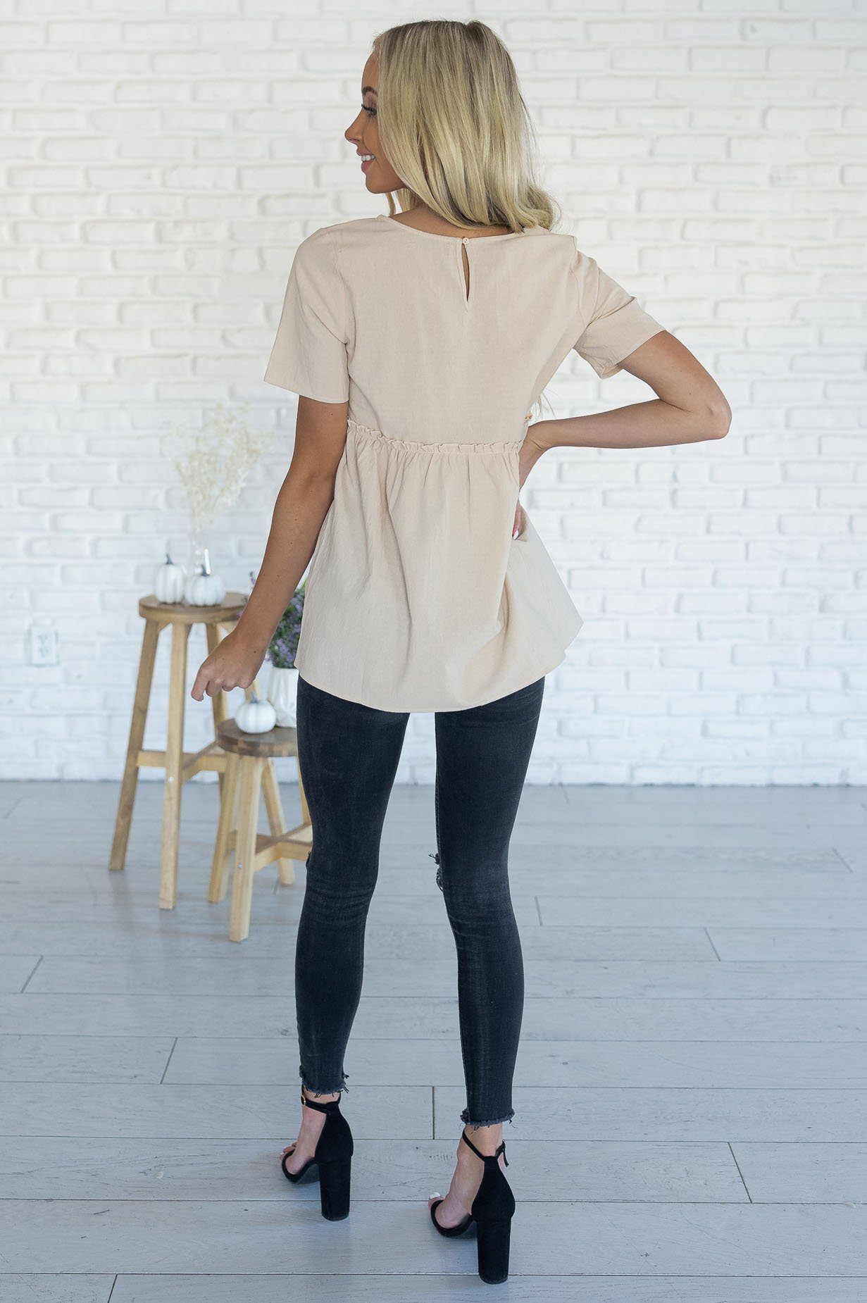 Perfect Days Modest Blouse Tops vendor-unknown 