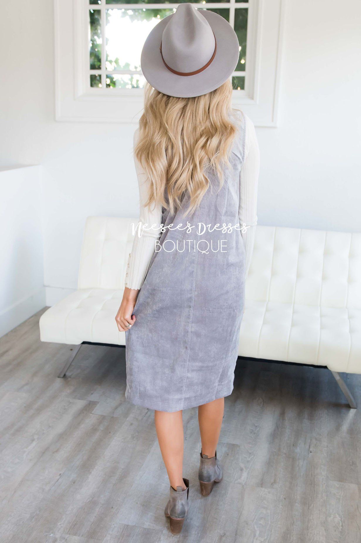 The Korina Patch Pocket Overall Dress Modest Dresses vendor-unknown 