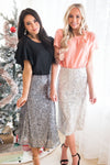 The Count Down Modest Sequin Skirt Modest Dresses vendor-unknown