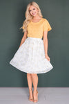 Blue & Yellow Poppy Chiffon Skirt Skirts vendor-unknown