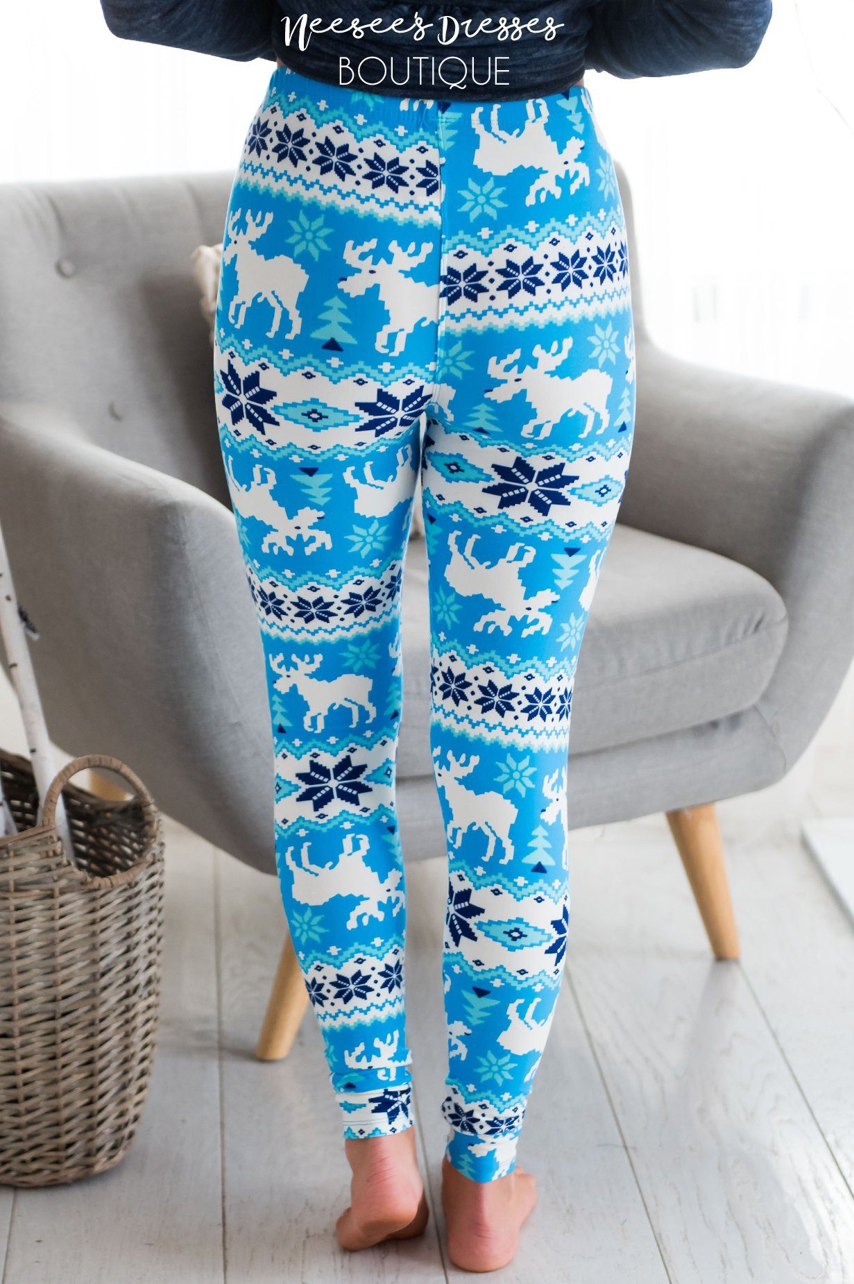 Snowy Night Christmas Leggings Accessories & Shoes vendor-unknown 