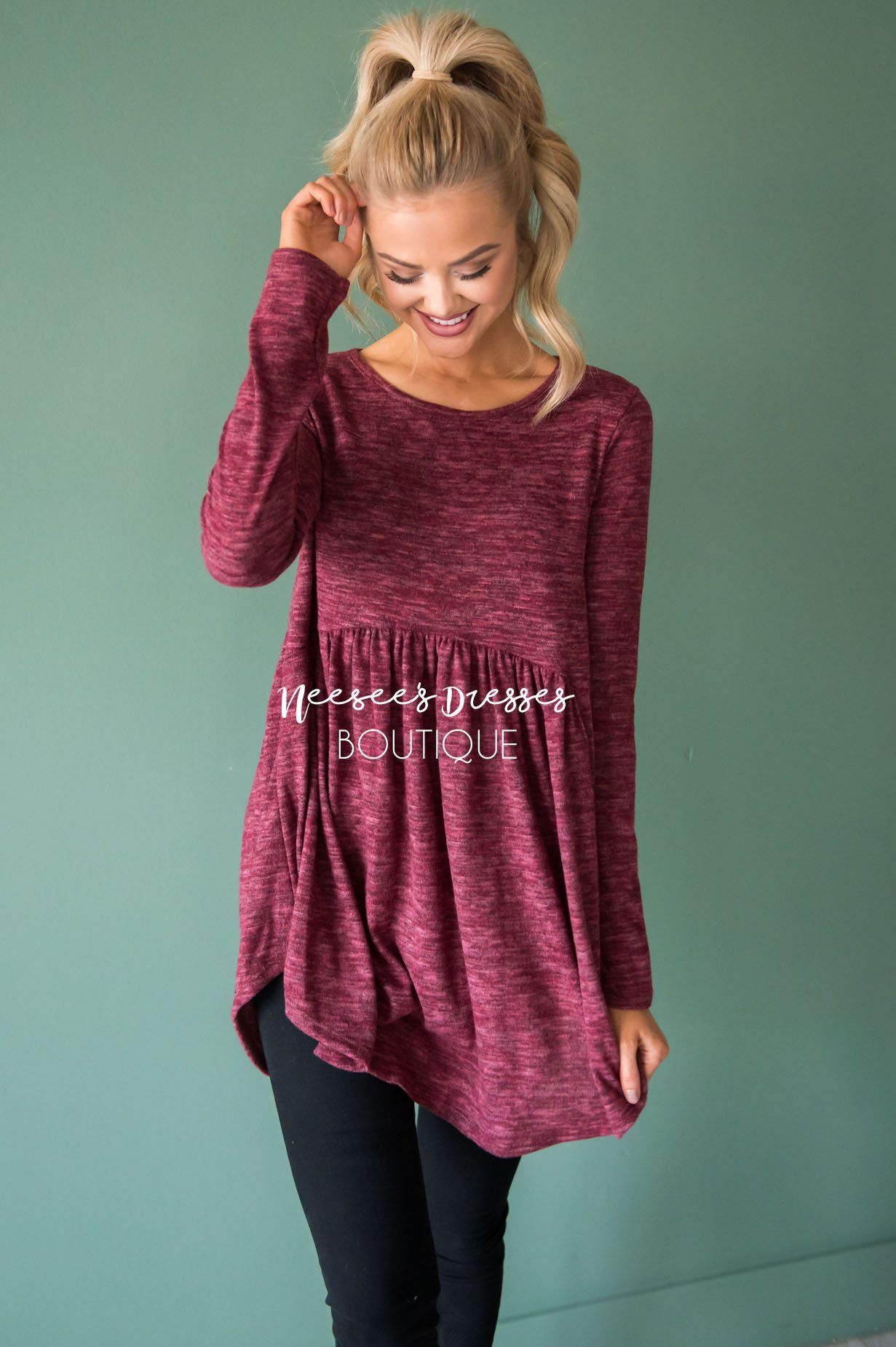 Soft Babydoll Sweater Modest Dresses vendor-unknown 