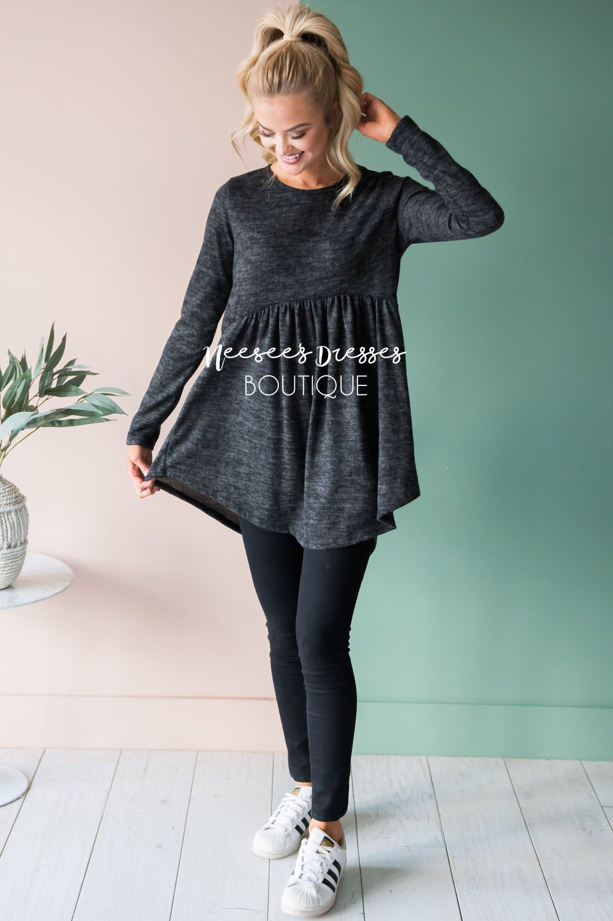 Soft Babydoll Sweater Modest Dresses vendor-unknown 