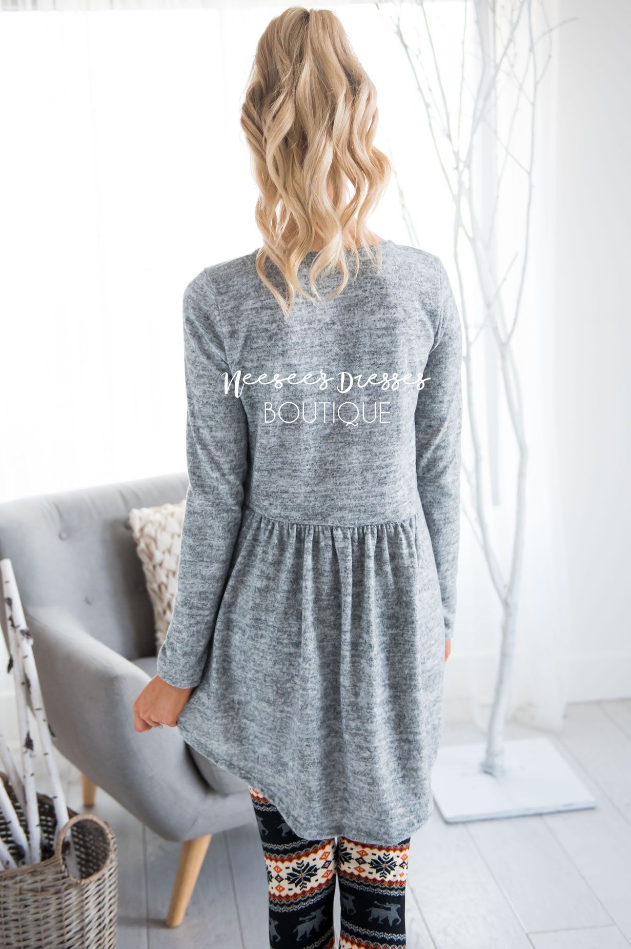 Soft Babydoll Sweater Modest Dresses vendor-unknown 