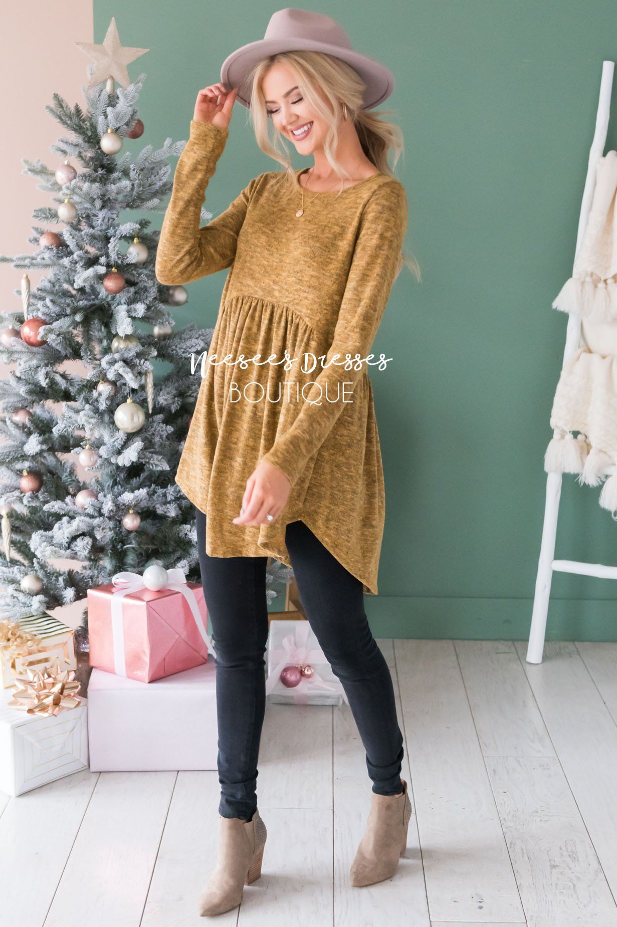 Soft Babydoll Sweater Modest Dresses vendor-unknown 