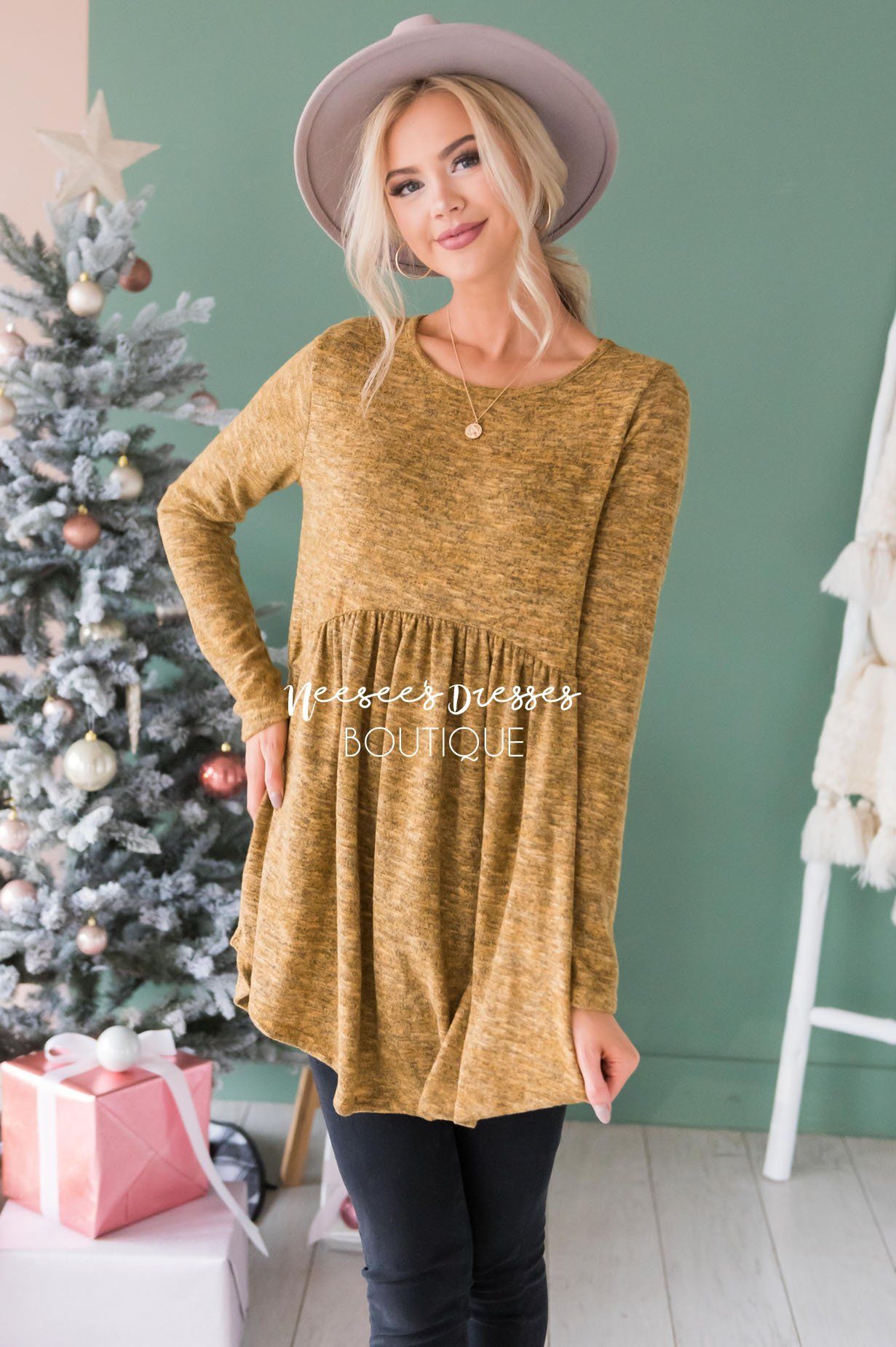 Soft Babydoll Sweater Modest Dresses vendor-unknown 