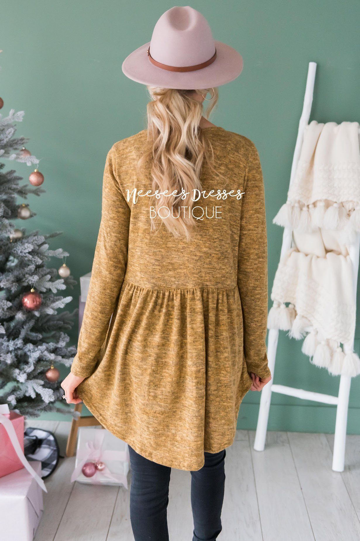 Soft Babydoll Sweater Modest Dresses vendor-unknown 