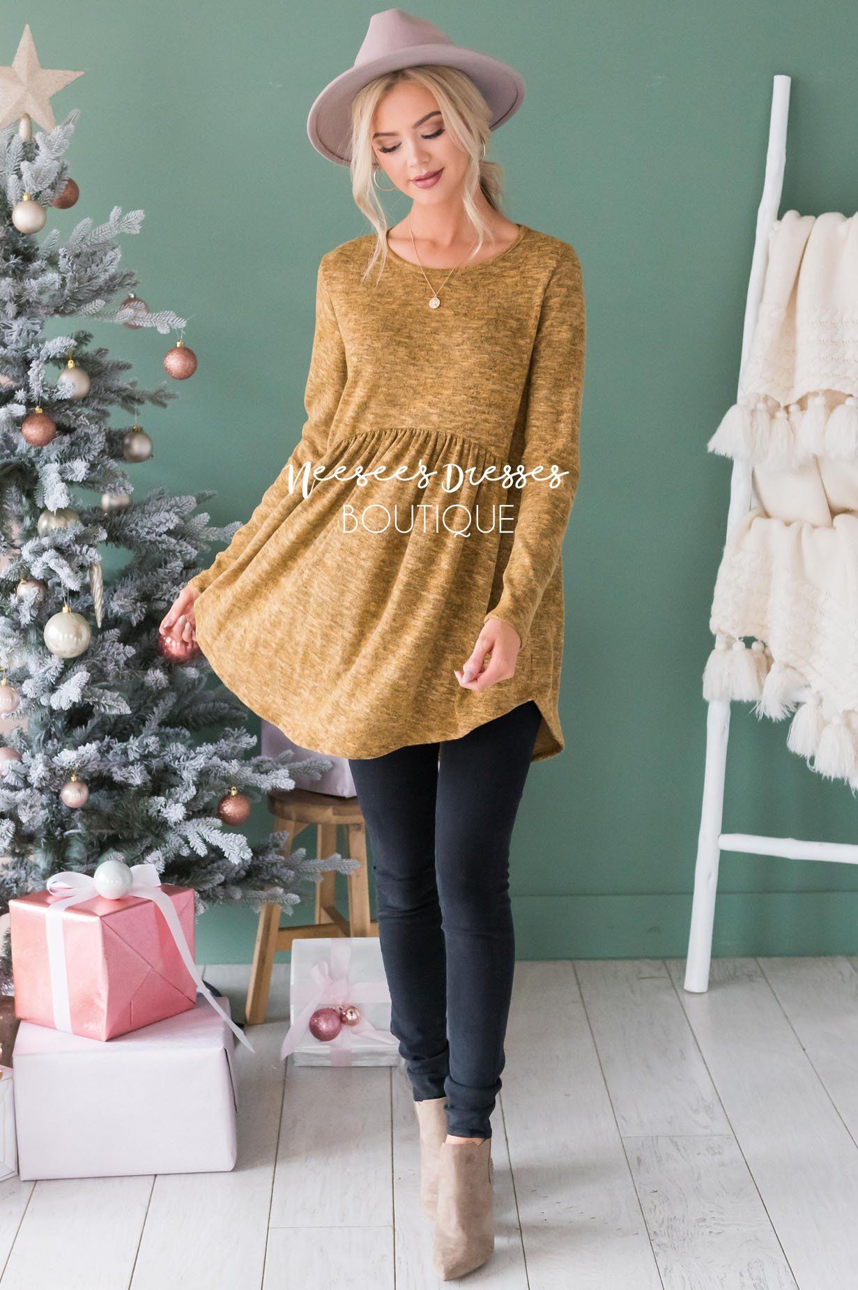 Soft Babydoll Sweater Modest Dresses vendor-unknown 