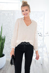 Someday Sheer Dot Blouse Tops vendor-unknown
