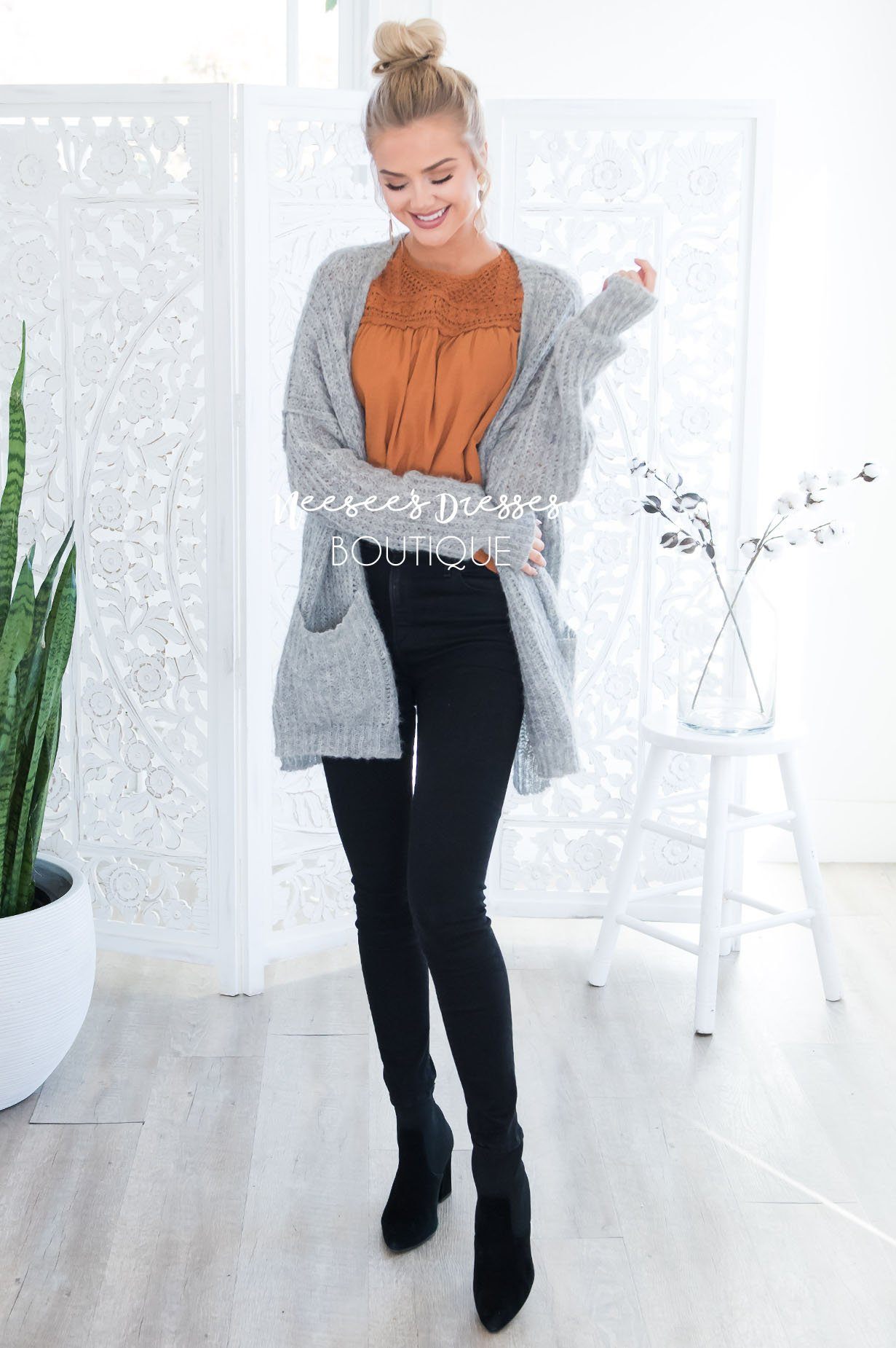 Sometimes Always Crochet Detail Blouse Tops vendor-unknown 