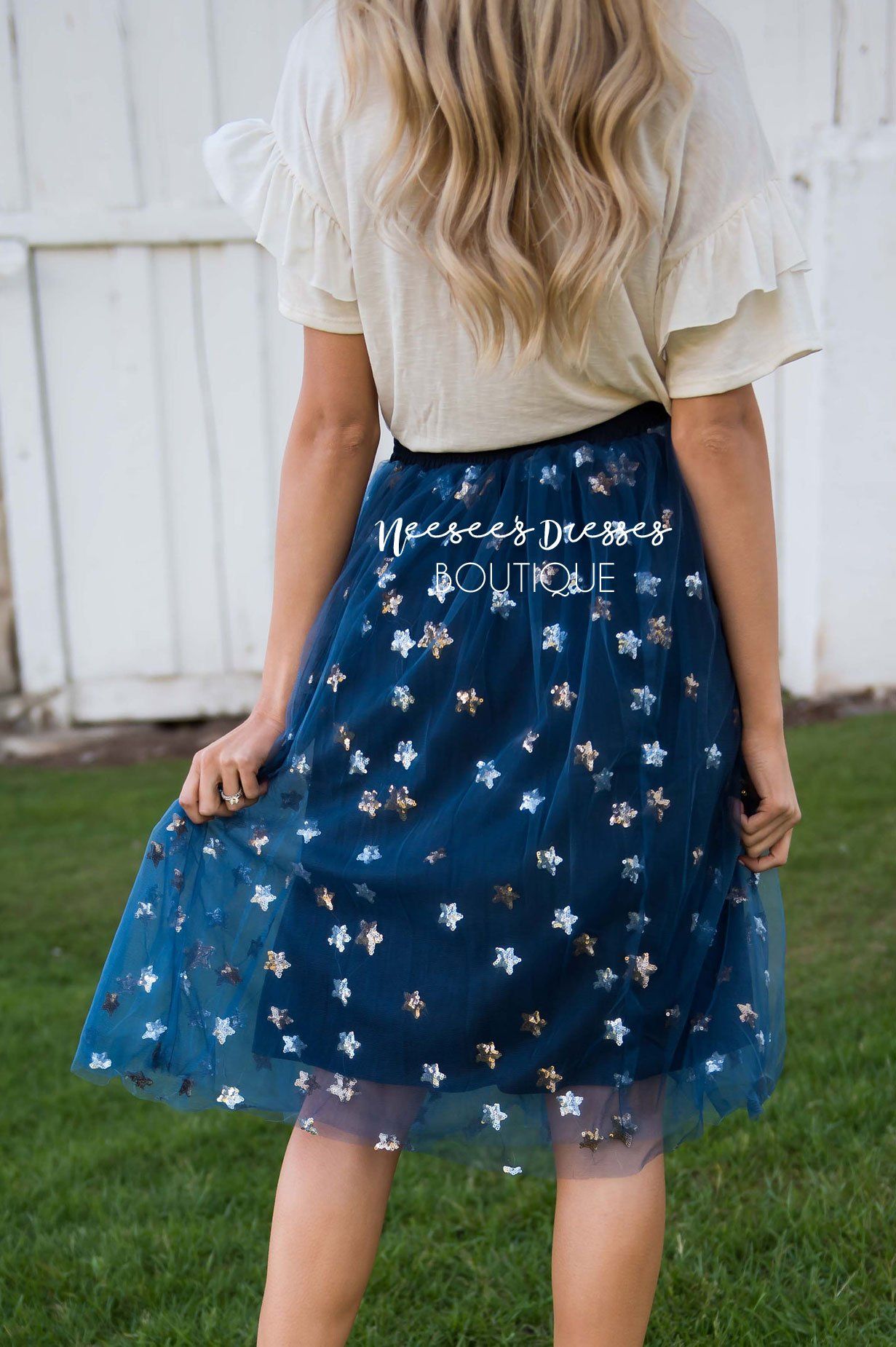 FREE Sequin Star Tulle Skirt Skirts vendor-unknown 