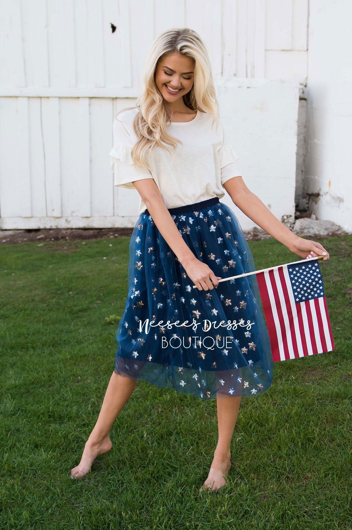 FREE Sequin Star Tulle Skirt Skirts vendor-unknown 
