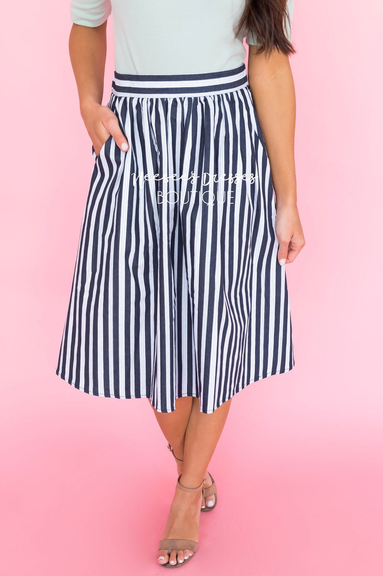 Plan On This Love Striped Skirt Skirts vendor-unknown 