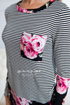 Blooming Blossom Floral & Striped Top Tops vendor-unknown