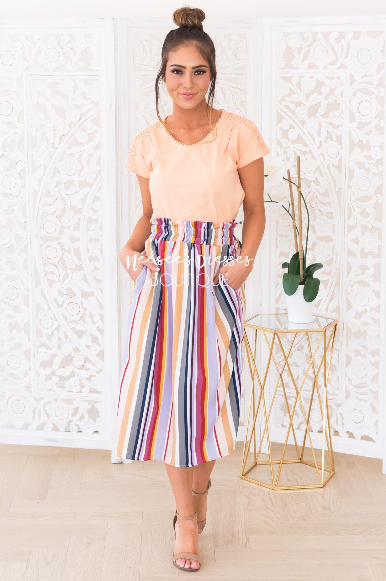 The Crochet Dot Modest Tee Tops vendor-unknown 