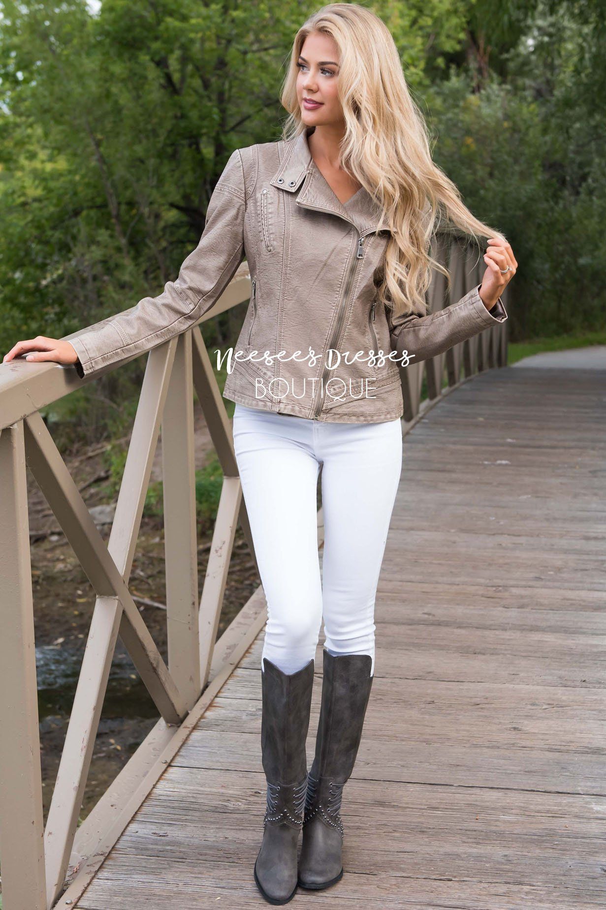 Big Dreamer Leather Jacket Tops vendor-unknown 