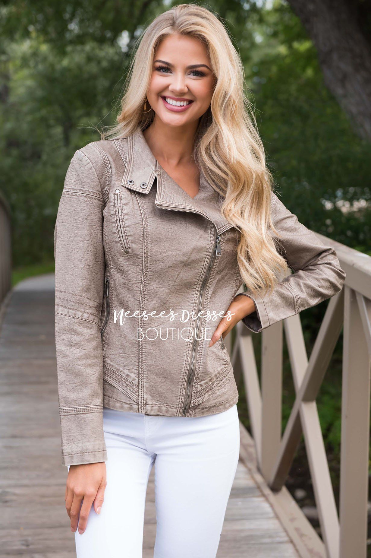 Big Dreamer Leather Jacket Tops vendor-unknown 