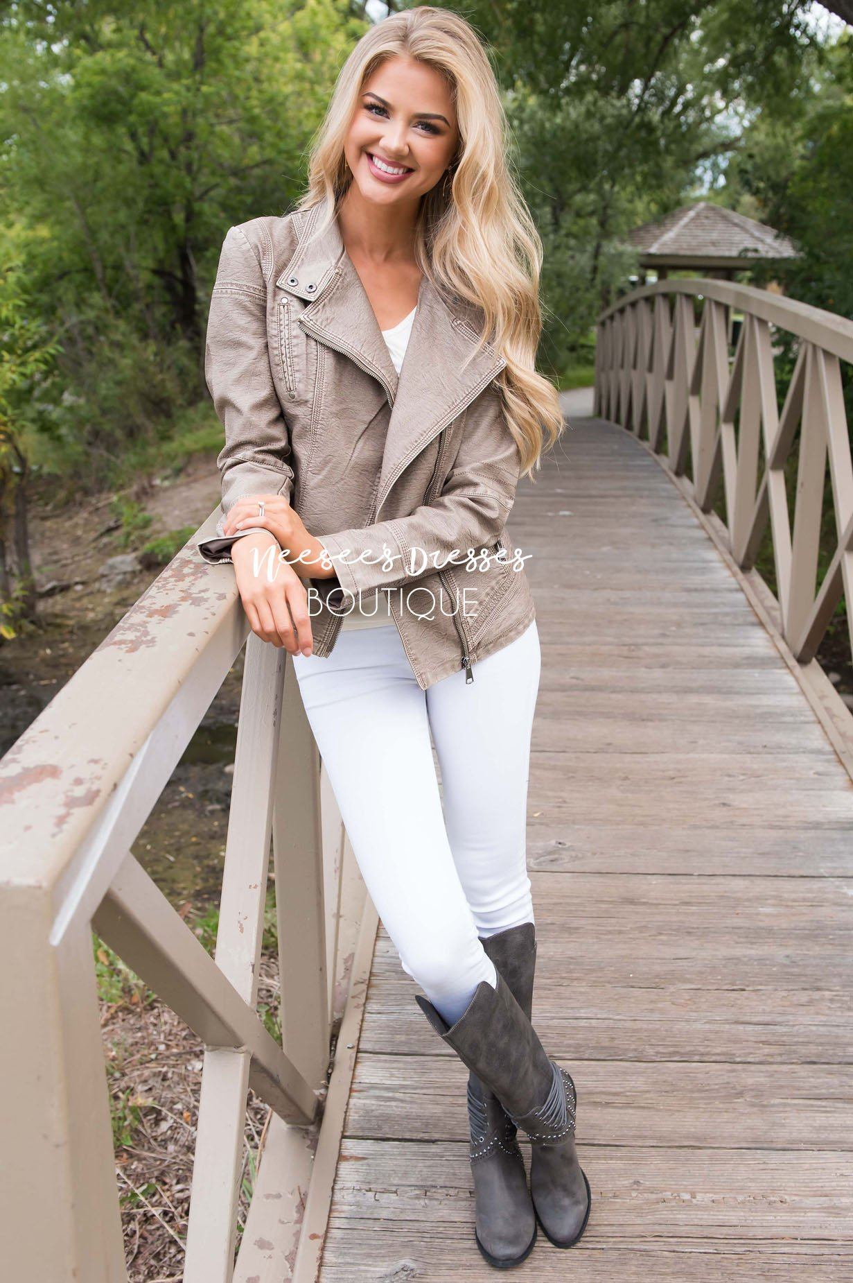 Big Dreamer Leather Jacket Tops vendor-unknown 