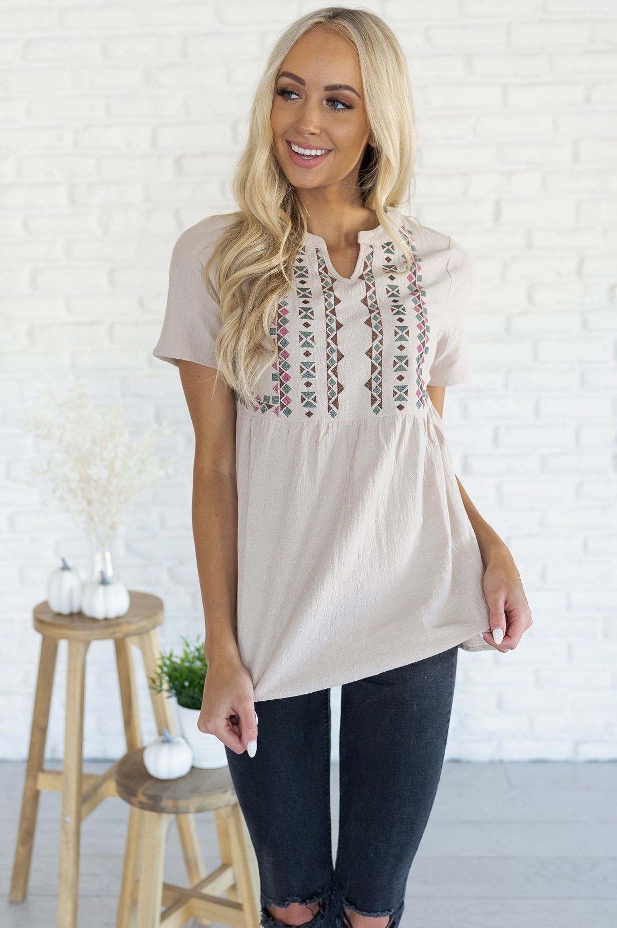 Perfect Getaway Modest Blouse Tops vendor-unknown 