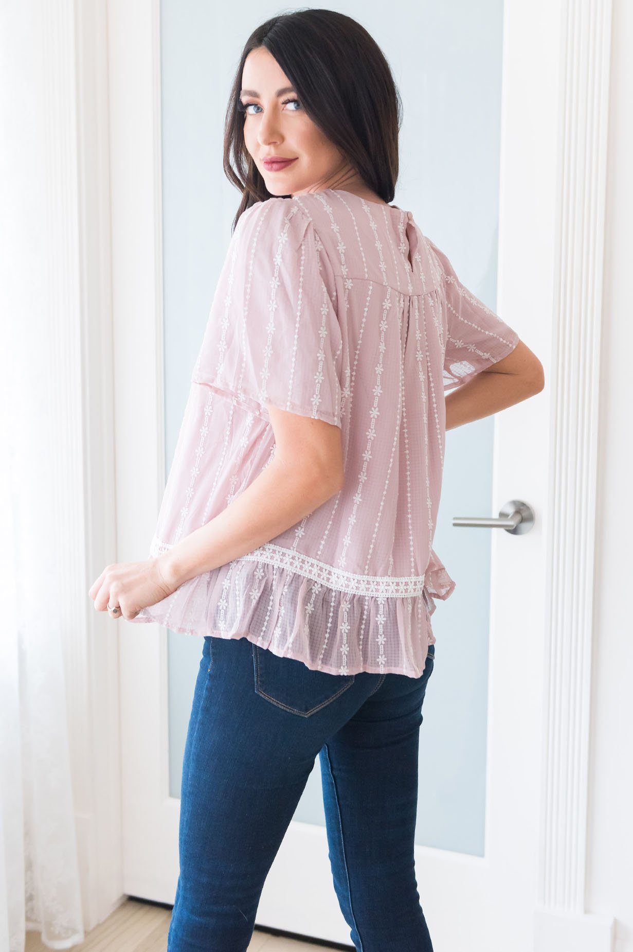 Tea Time Modest Blouse Modest Dresses vendor-unknown 