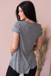Casual Stripes Modest Tee NeeSee's Dresses