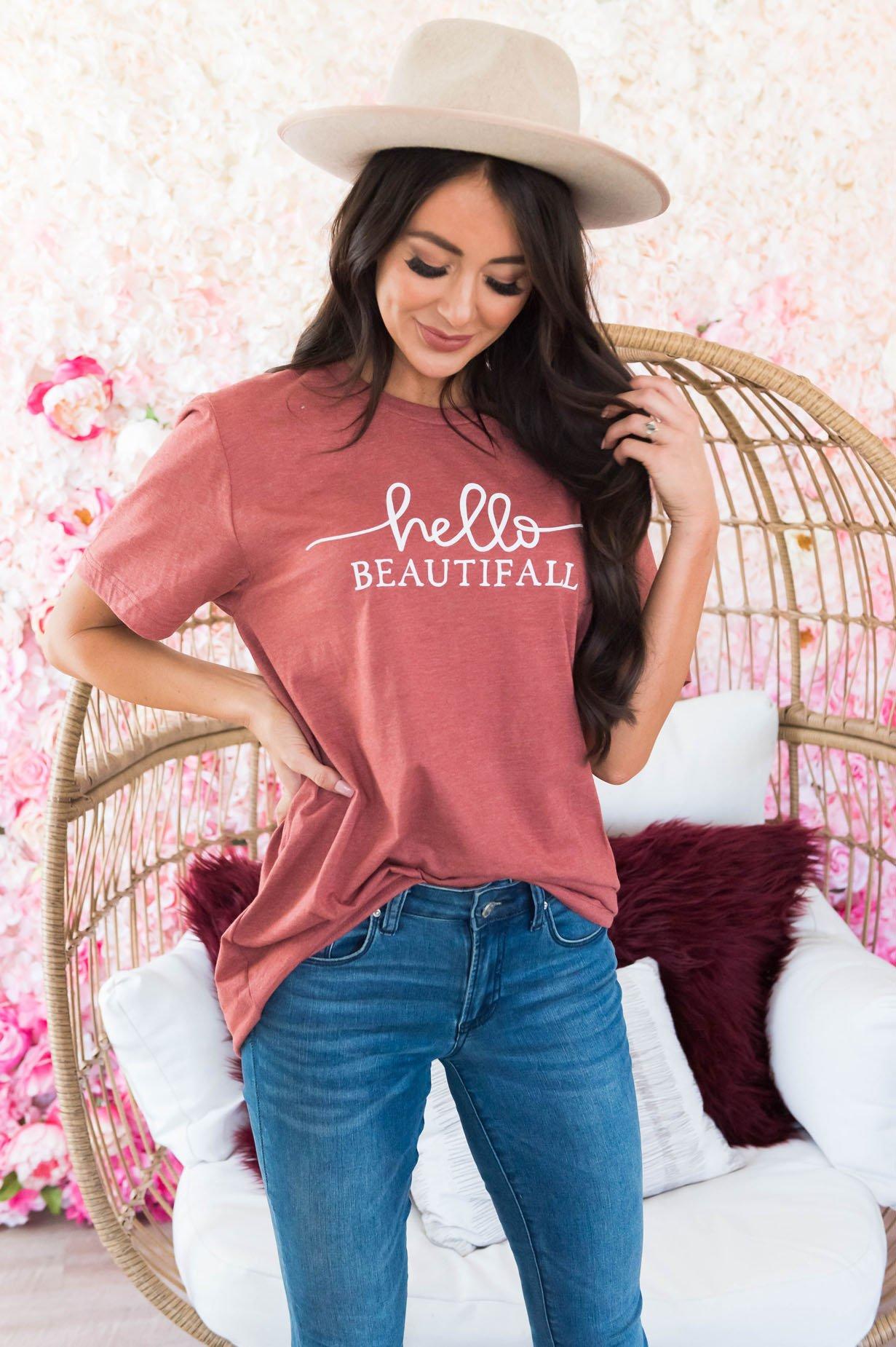 Hello Beautifall Modest Tee Modest Dresses vendor-unknown 