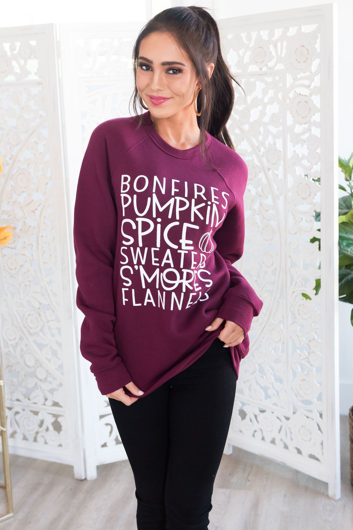 It's All About Fall Modest Sweatshirt Modest Dresses vendor-unknown 