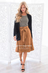 Trip to Tribeca Button Skirt Modest Dresses vendor-unknown 
