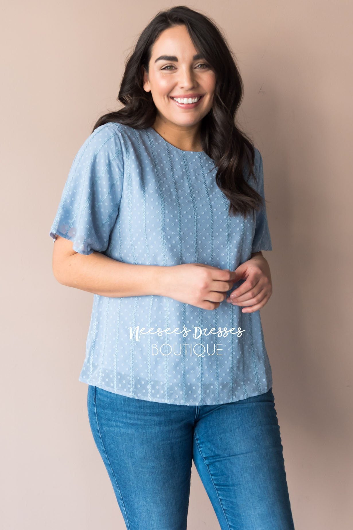 Trustworthy Sheer Modest Blouse Tops vendor-unknown 