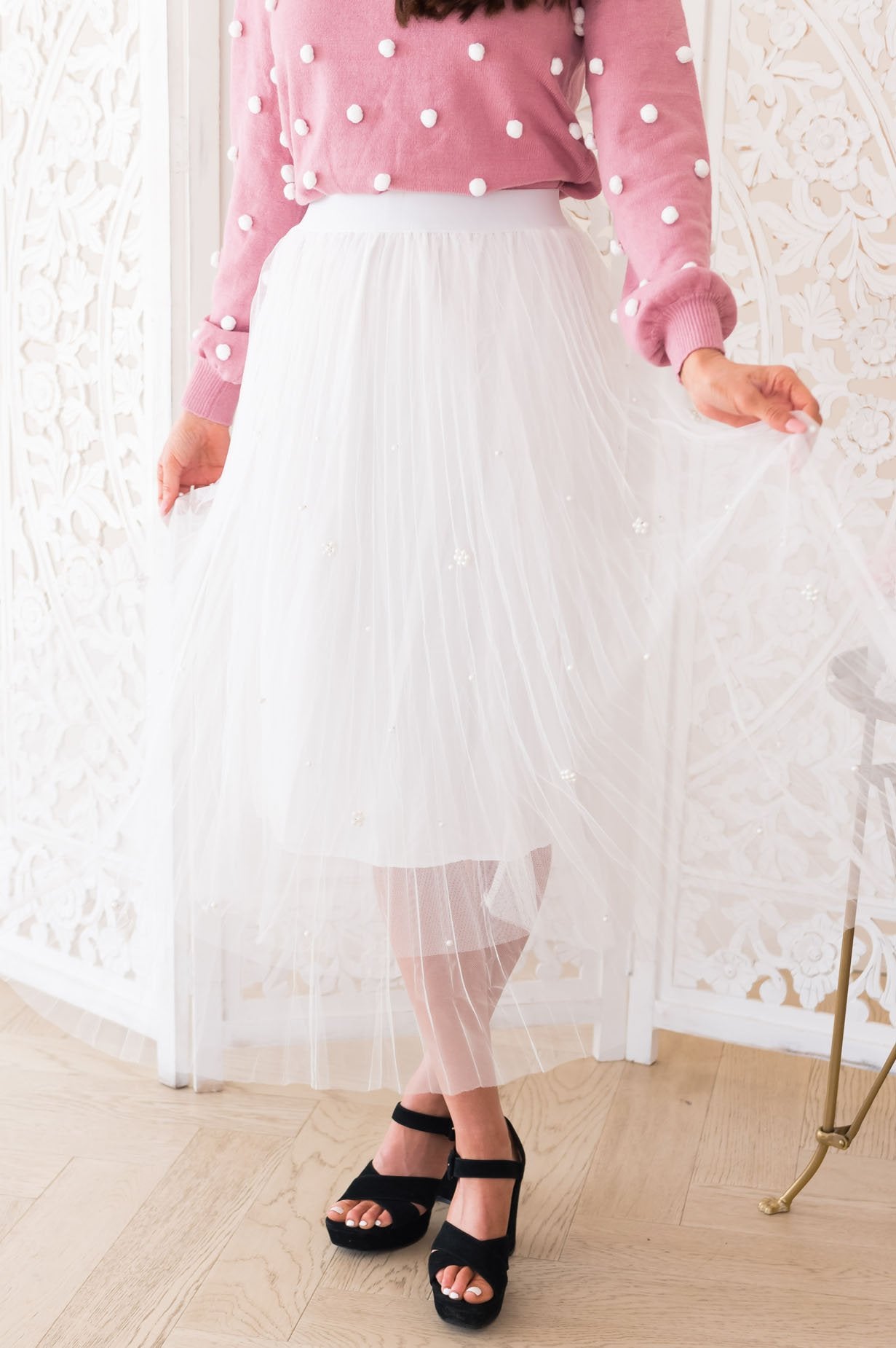 Simply Dazzling Modest Tulle Skirt NeeSee's Dresses 