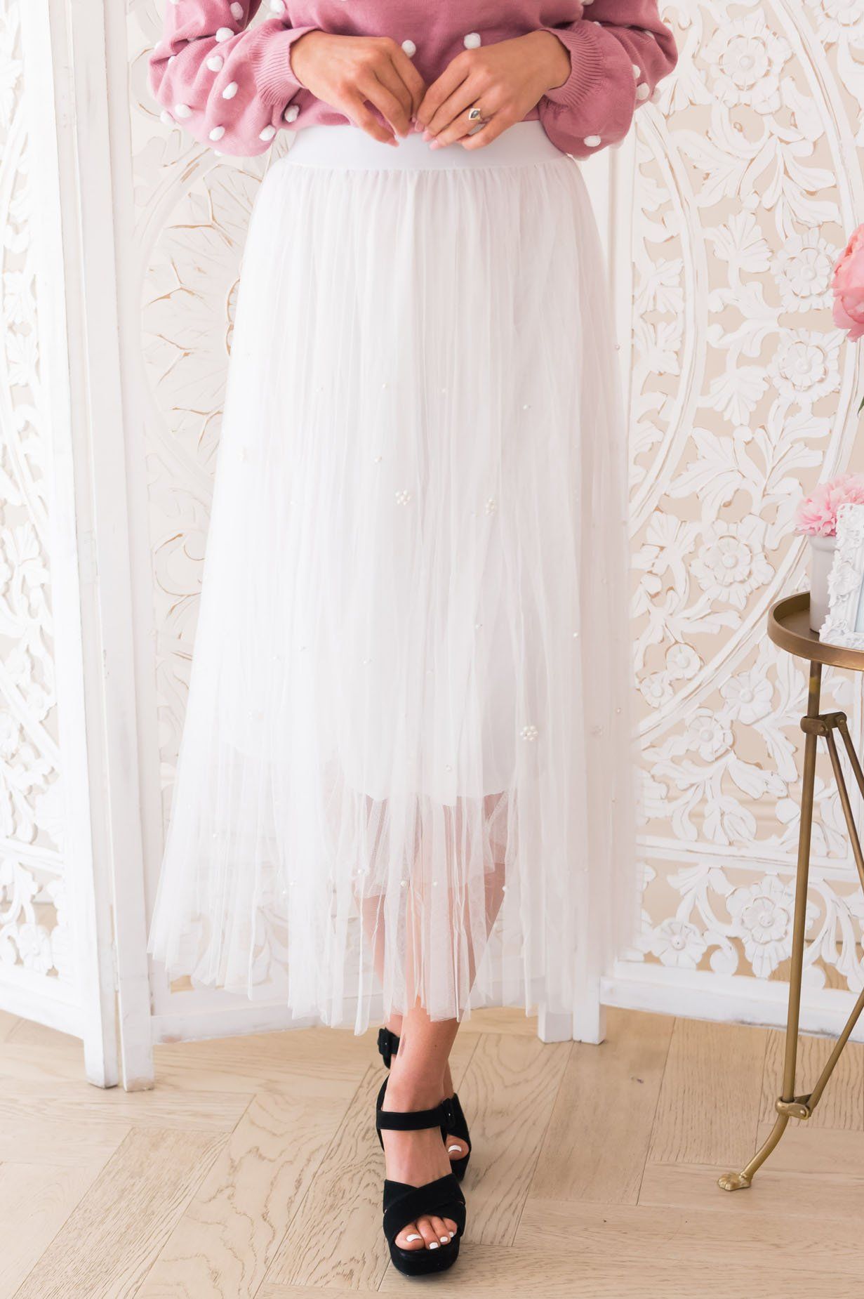 Simply Dazzling Modest Tulle Skirt NeeSee's Dresses 