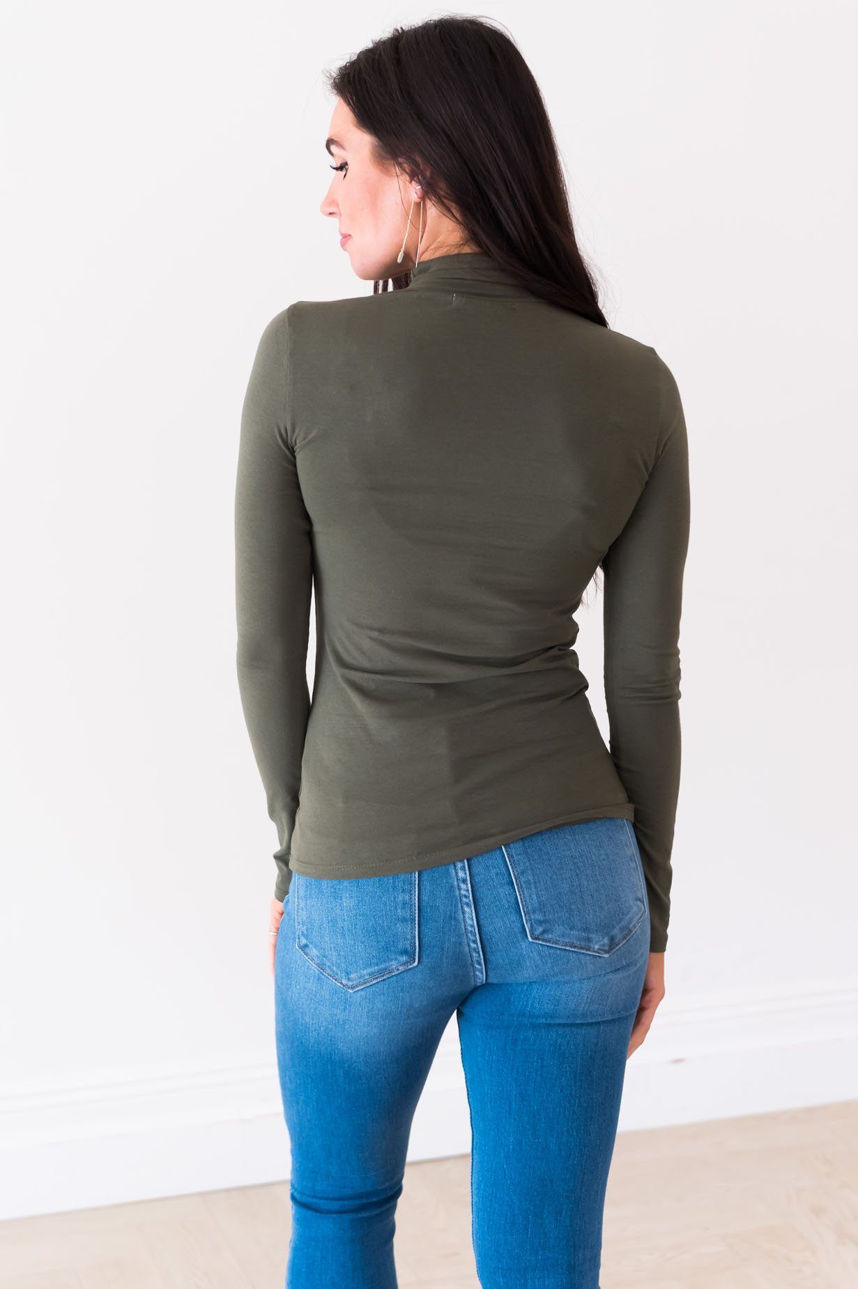 Get Close To Me Modest Turtleneck Tops vendor-unknown 