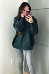 All My Love Modest Sweater TW-21059 Hunter Green Modest Dresses vendor-unknown