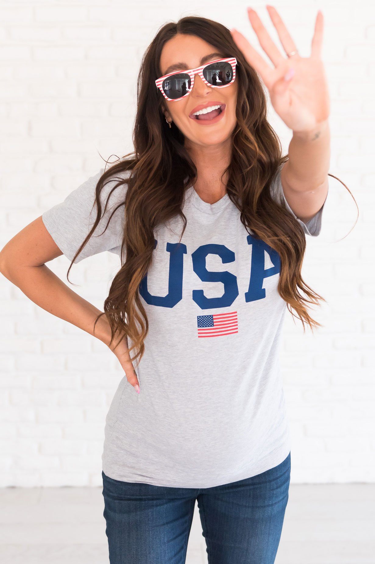 USA Modest Graphic Tee Modest Dresses vendor-unknown 