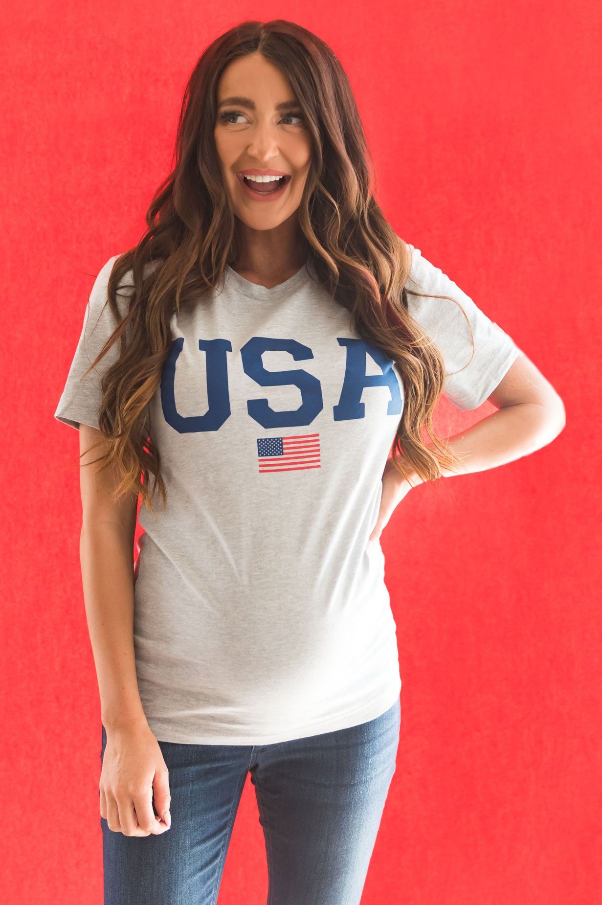 USA Modest Graphic Tee Modest Dresses vendor-unknown 