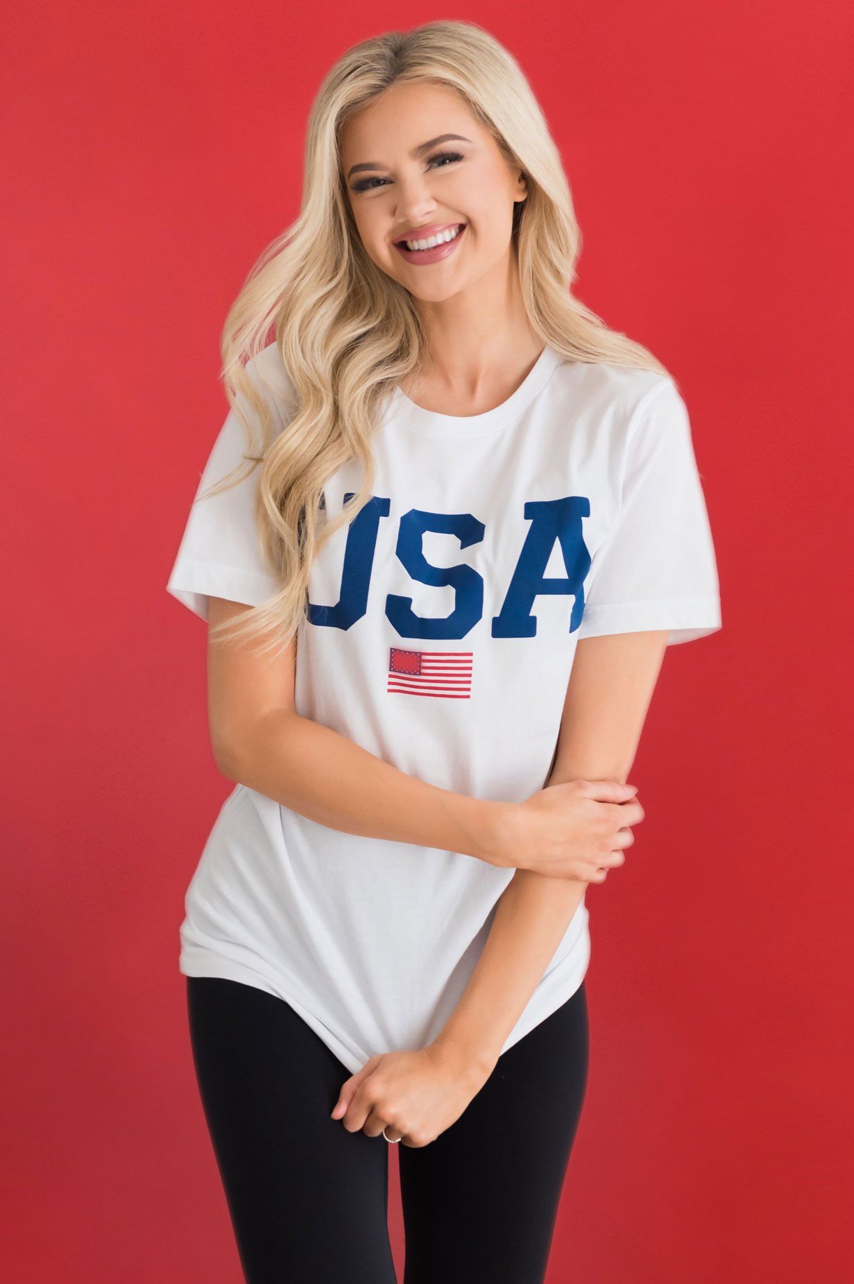USA Modest Graphic Tee Modest Dresses vendor-unknown 