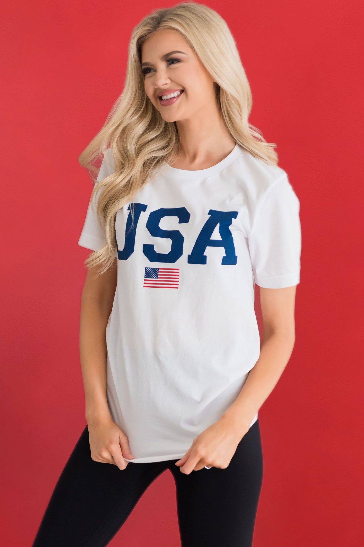 USA Modest Graphic Tee Modest Dresses vendor-unknown 