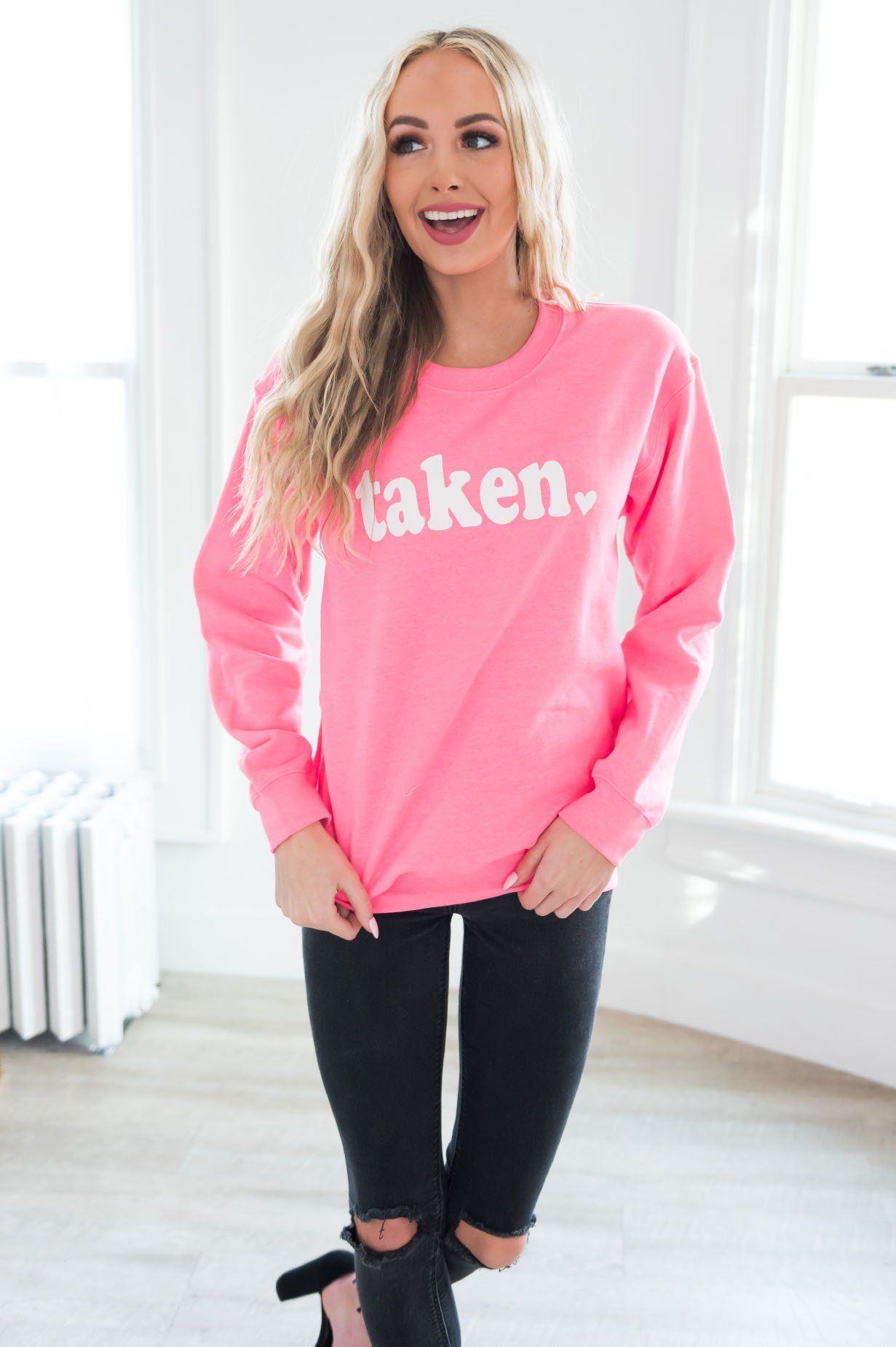 I'm Taken Modest Sweatshirt Modest Dresses vendor-unknown 