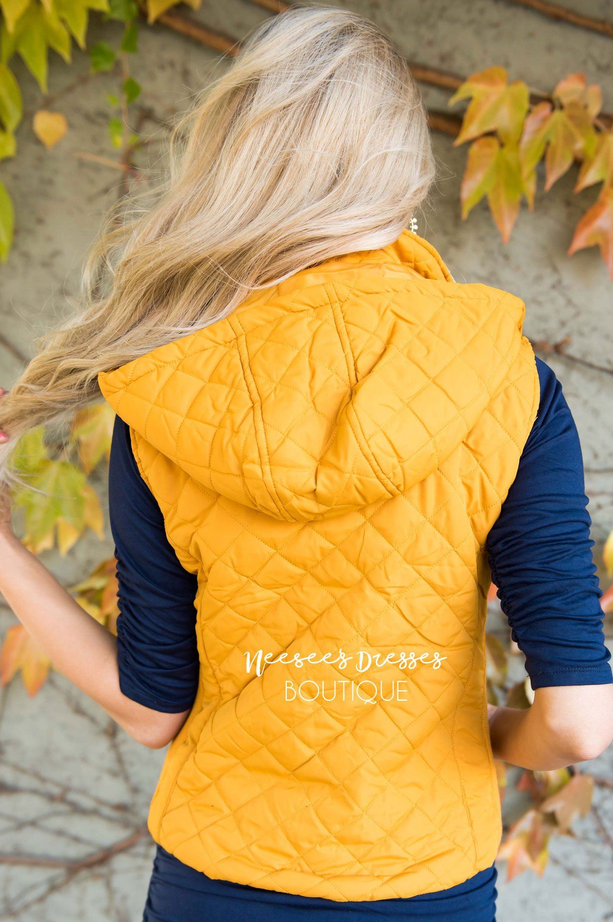 Fur Lined Quilted Vest Tops vendor-unknown 