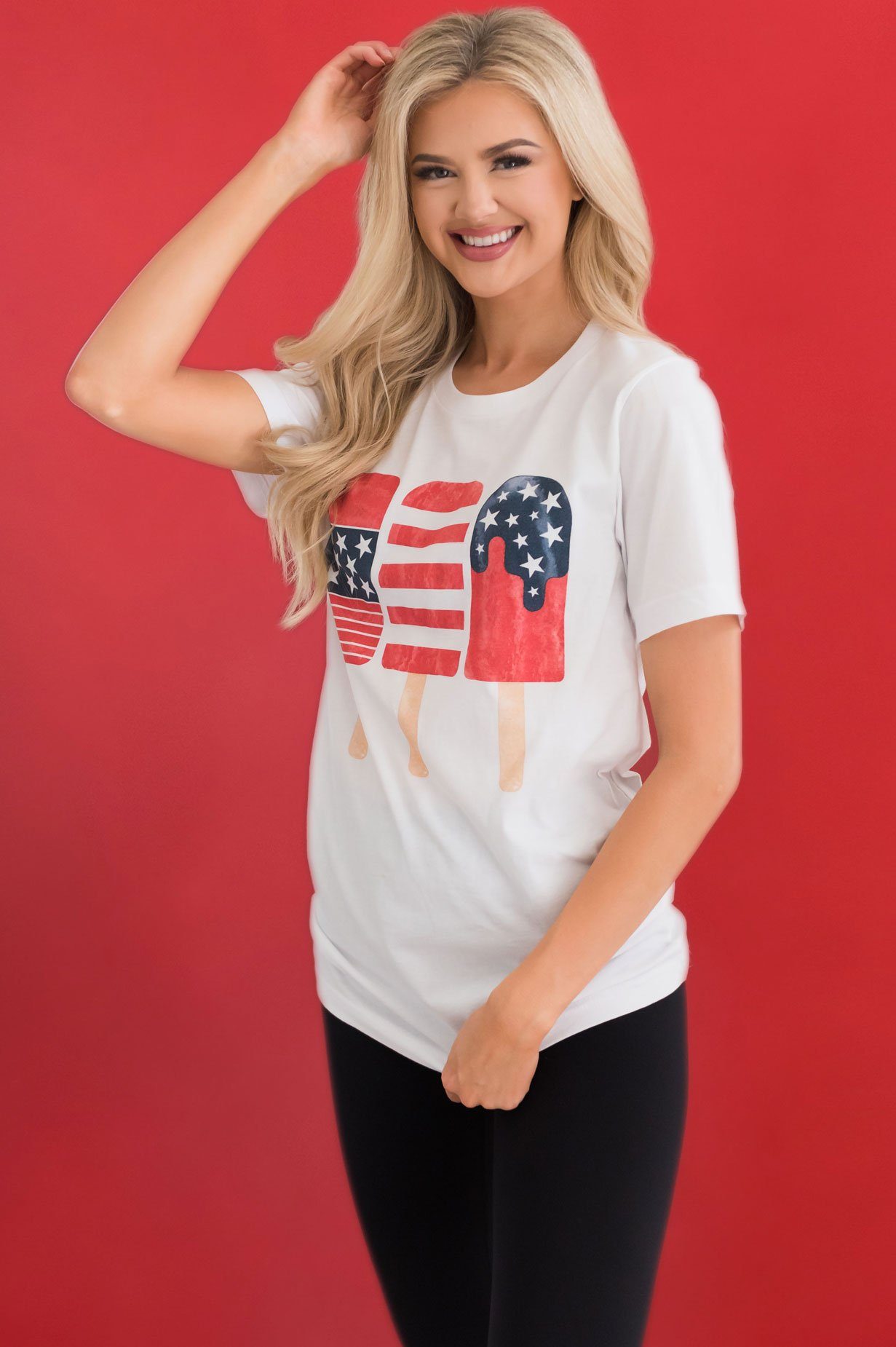 Patriotic Popsicles Modest Graphic Tee Modest Dresses vendor-unknown 