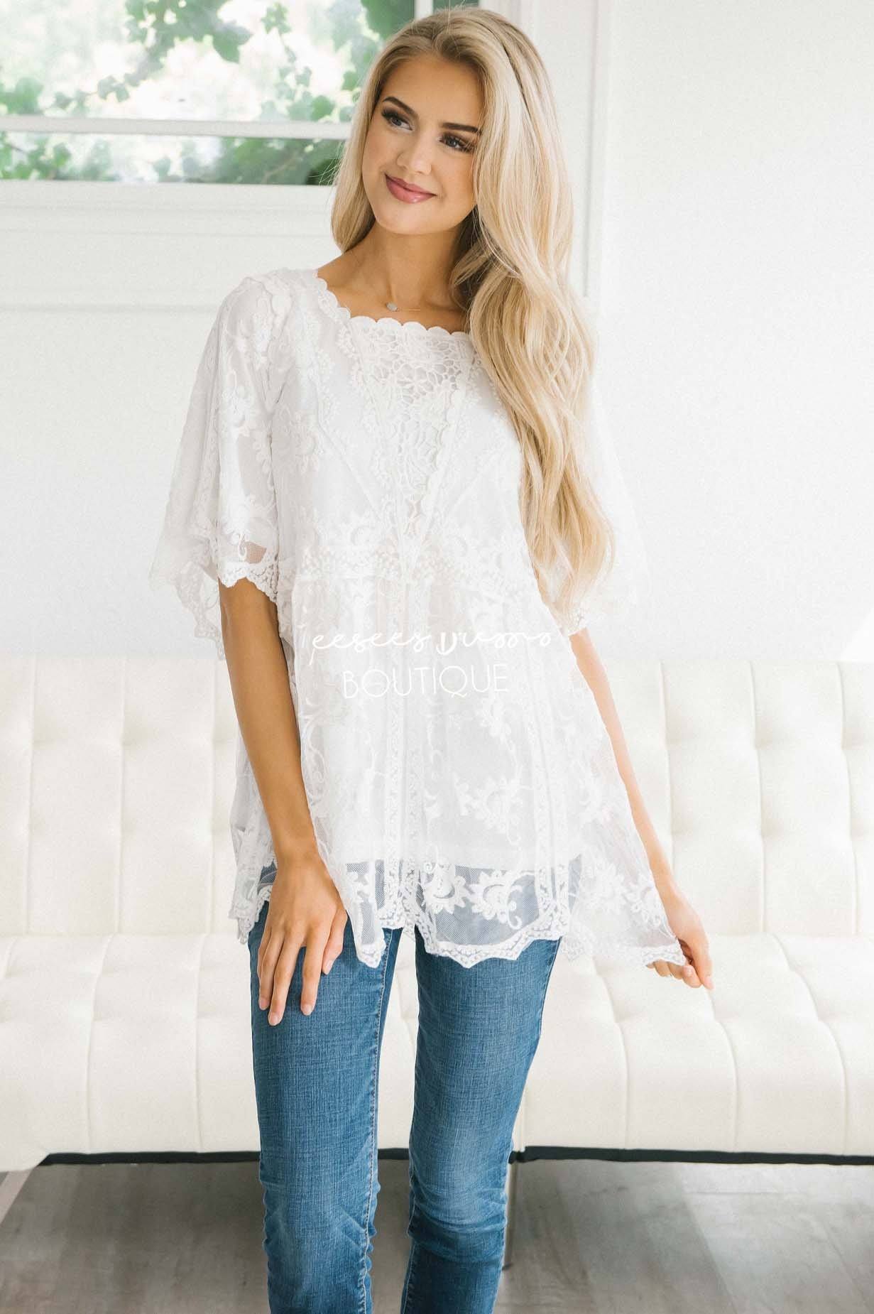 Dreaming in Lace Blouse Tops vendor-unknown 
