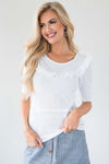 Let's Get Lost Ruffle Blouse Tops vendor-unknown