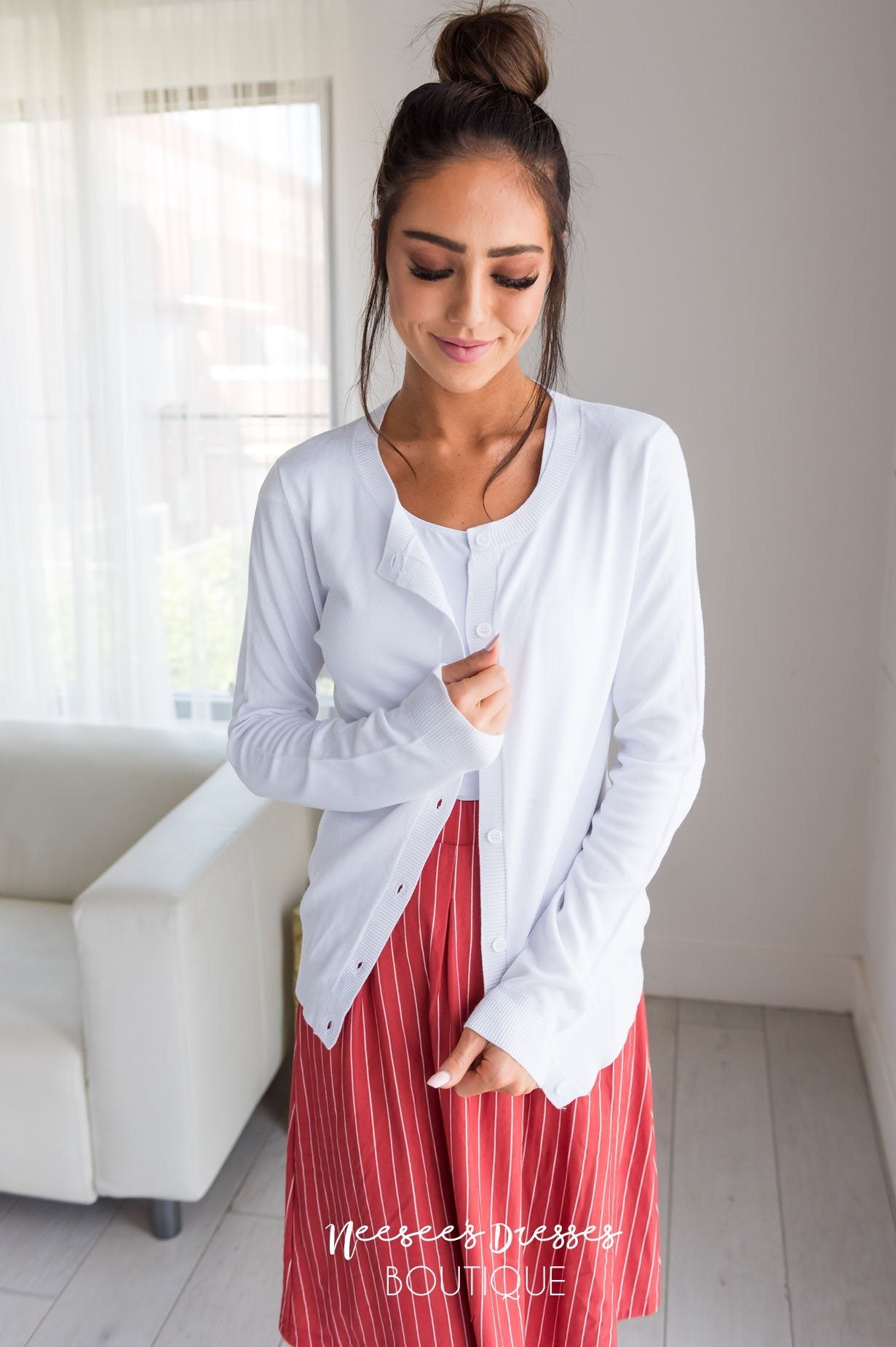 The Go To Modest Cardigan Tops vendor-unknown 