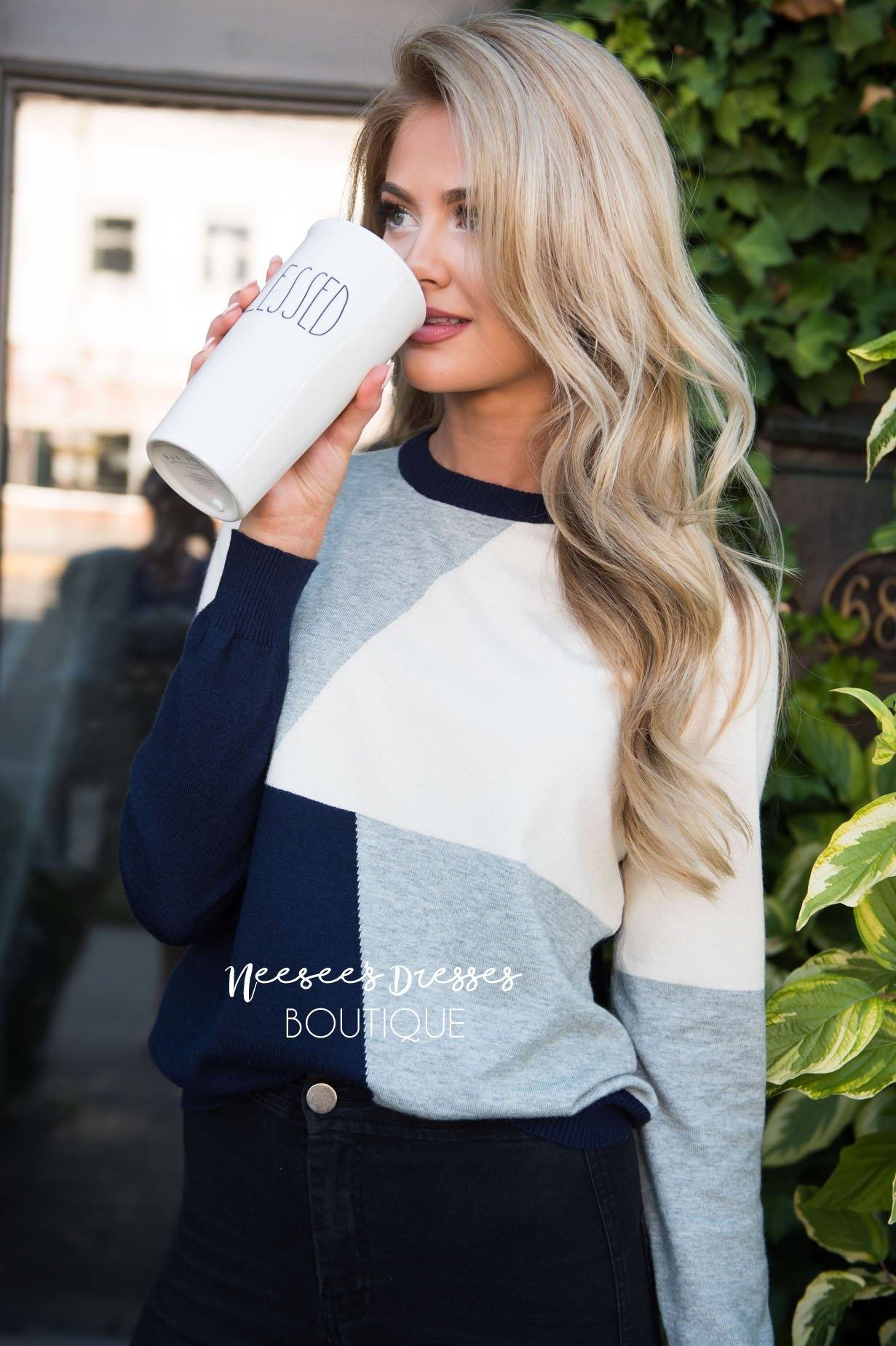 Pay it Forward block sweater Tops vendor-unknown 