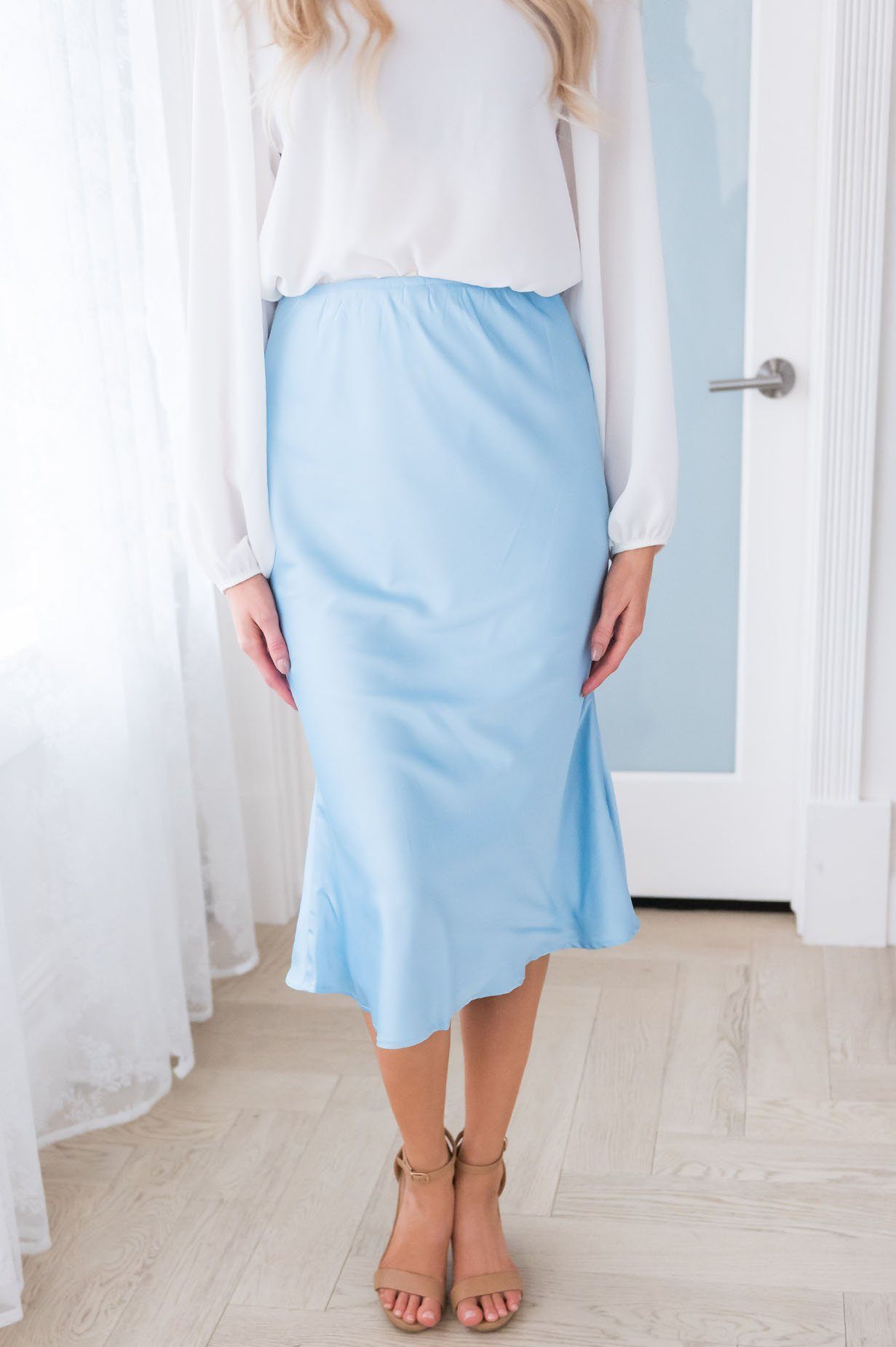 Wonderstruck Modest Satin Skirt Modest Dresses vendor-unknown 