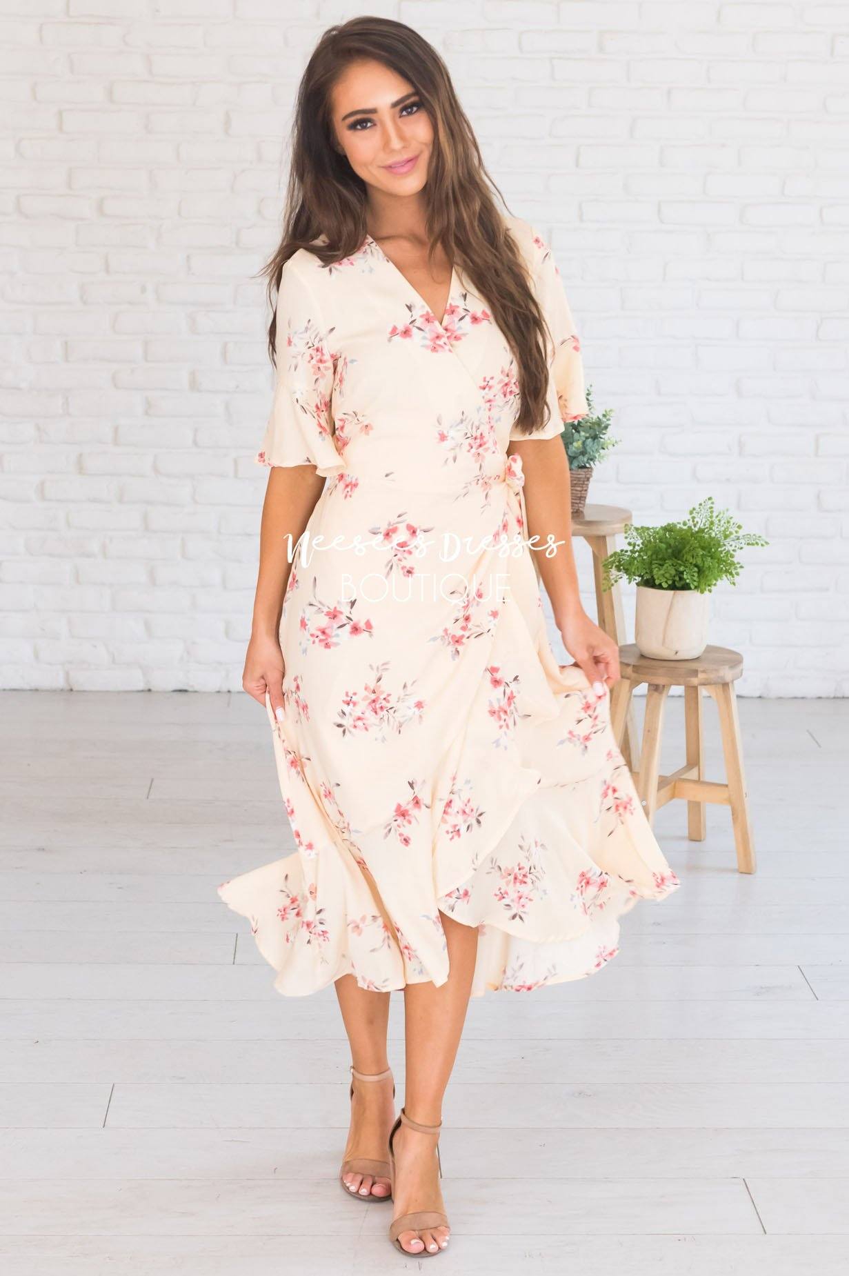 The Norma Wrap Dress Modest Dresses vendor-unknown 